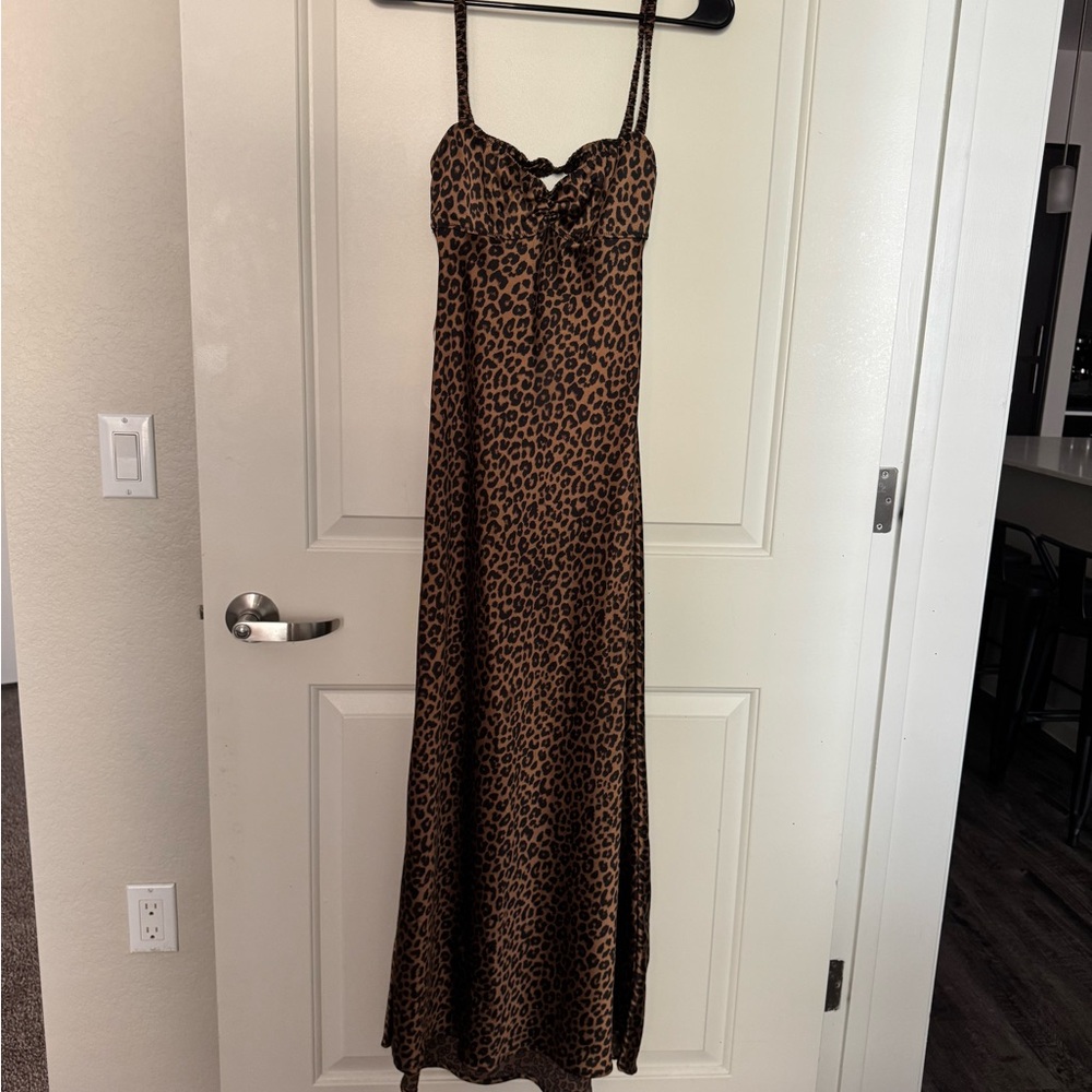 Zara Brown Black Spaghetti Strap Sundress